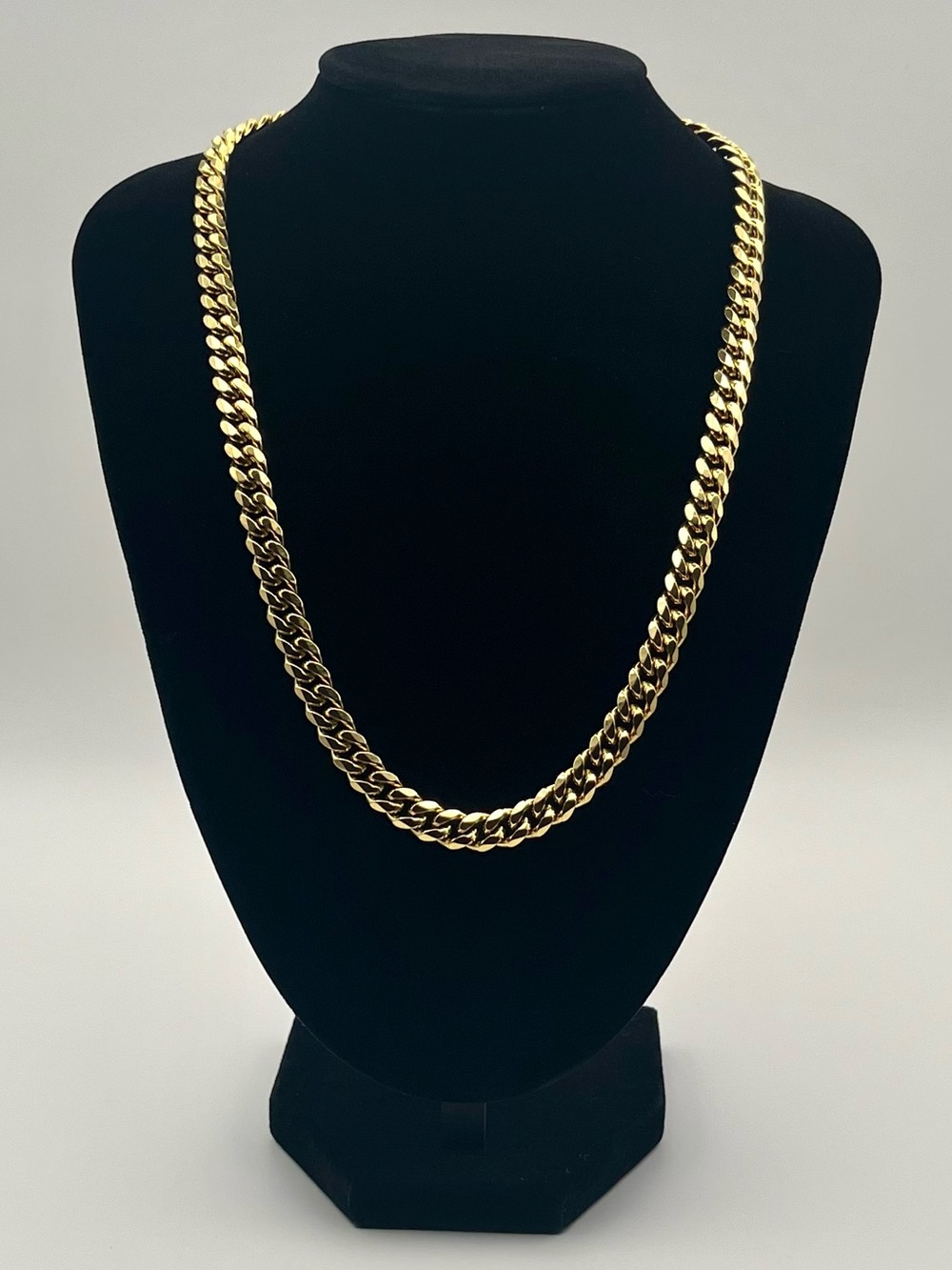 Gold Plated Cuban Necklace 20” Streetwear Jewelry
